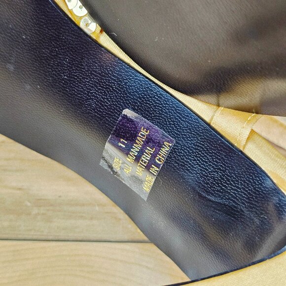 Wee Collection Gold Sequined Criss Cross Heels ~ NWOT! - Picture 6 of 6